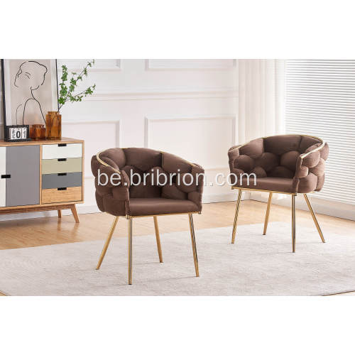 Раскошны аксамітны крэсла з залатымі нагамі Канчатковы камфорт